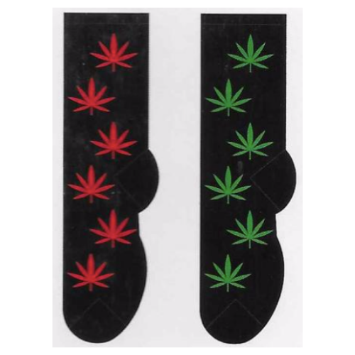 Cannabis Weed Pot Men's Red / Green Socks Hover Image