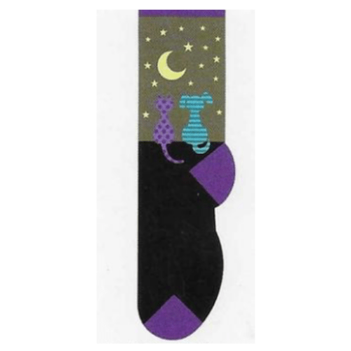 Cat & Dog Star Gazing Kids Socks Main Image