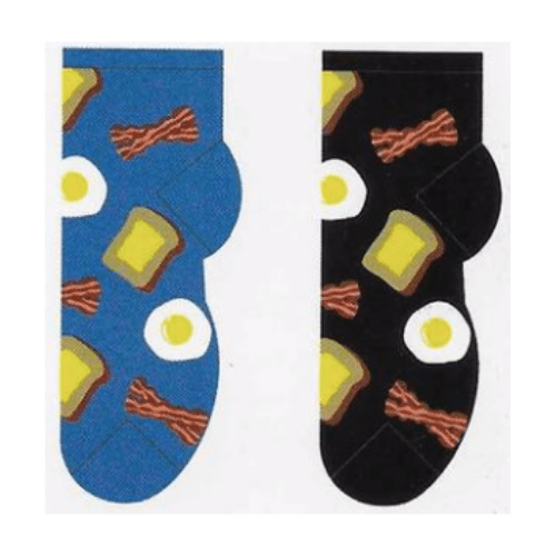 Bacon & Eggs No Show Socks