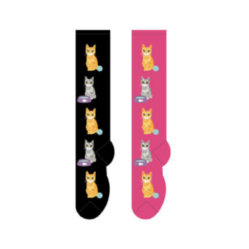 Cat & Yarn Ball KNEE HIGH Socks Main Image