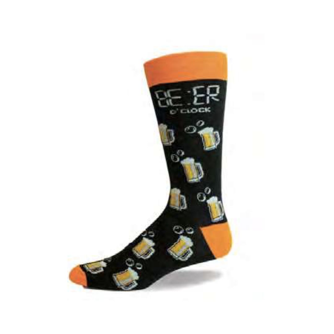 Beer O´Clock - Men Socks by Crazy Toes - Cotton Novelty Socks for Men