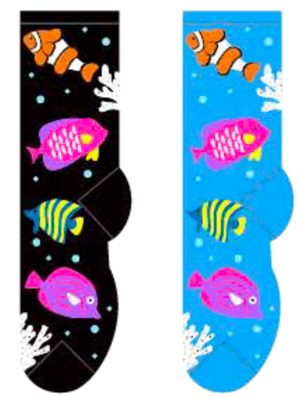 Tropical Fish Socks Hover Image