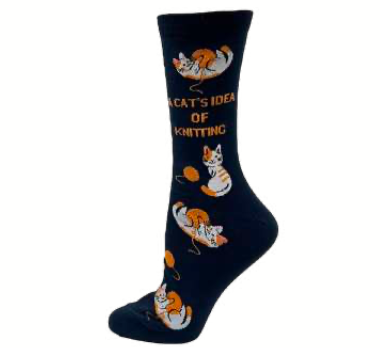 Cat With Yarin Women's by Crazy Toes Hover Image