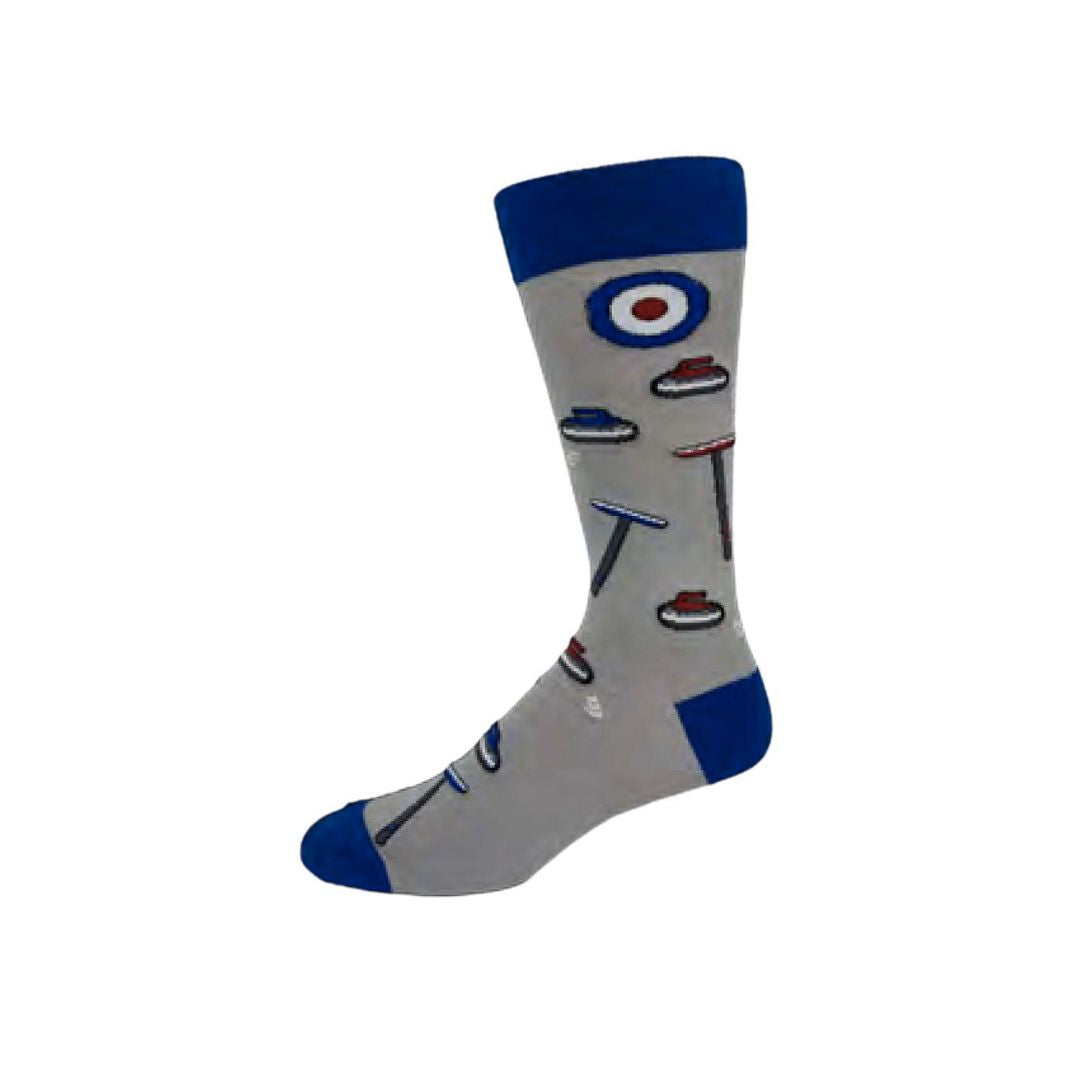 Curling Socks - Men´s Socks Crazy Toes, Sports Socks – Cotton Fun Novelty Socks