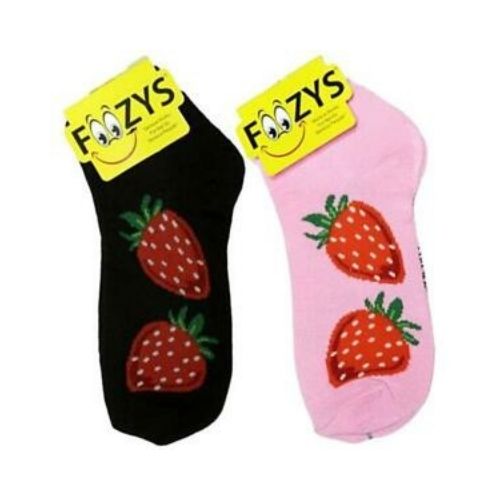 Strawberries No Show Socks Hover Image