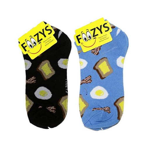Bacon & Eggs No Show Socks