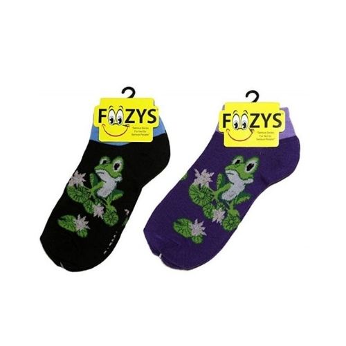 Frog On Lily Pad No Show Socks