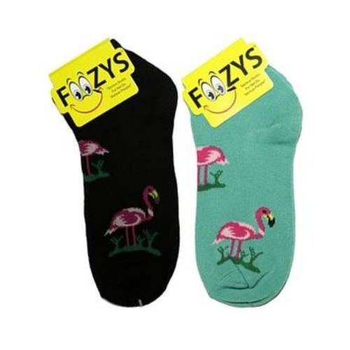 Flamingos No Show Socks Hover Image