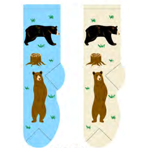 Black Bear & Brown Bear Socks