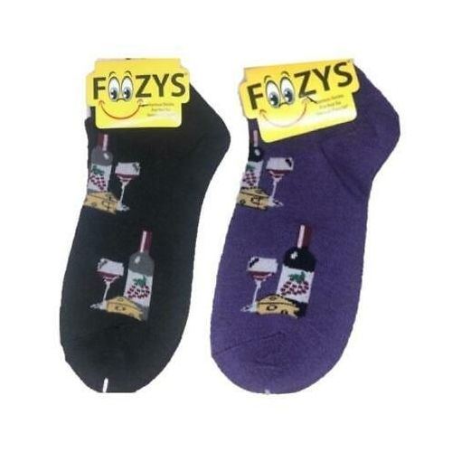 Wine & Cheese No Show Socks Hover Image