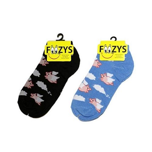 Flying Pigs No Show Socks Hover Image