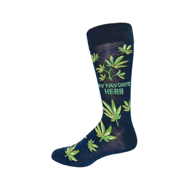 Cannabis Favorite Herb - Men Socks by Crazy Toes - Cotton Novelty Socks for Men Hover Image