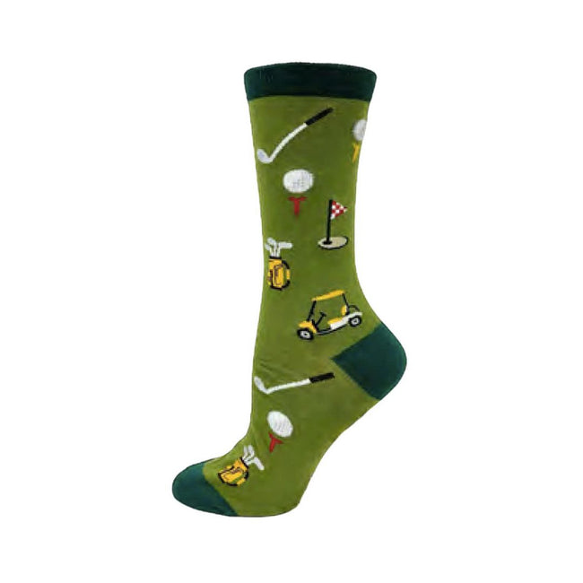 Golf Items - Men´s Socks Crazy Toes, Sports Socks - Cotton Fun Novelty Socks, Size 8-13 Hover Image