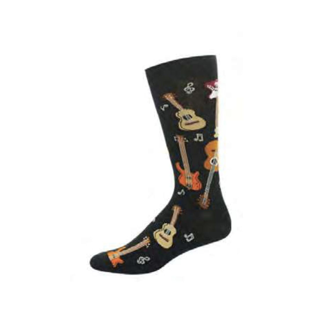 Guitar Socks - Men Socks by Crazy Toes - Cotton Novelty Socks for Men