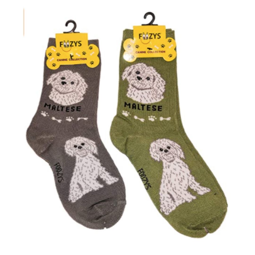 Maltese Canine Collection Socks
