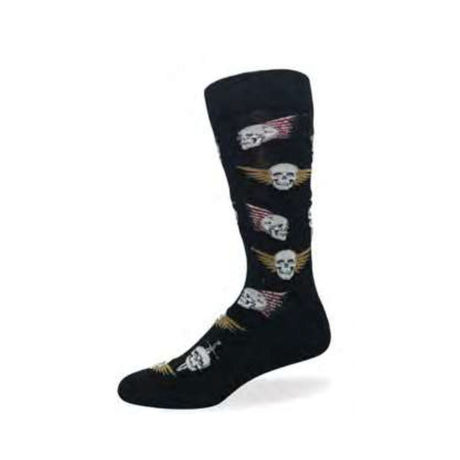Skull Socks - Men´s Socks Crazy Toes - Cotton Fun Novelty Socks, Size 8-13 Hover Image