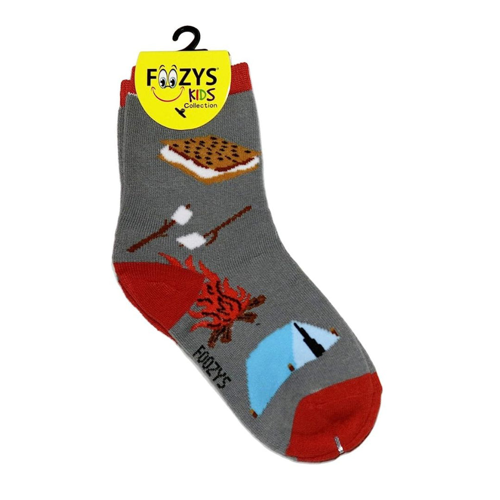 S'mores & Camp Fire Kids Crew Socks