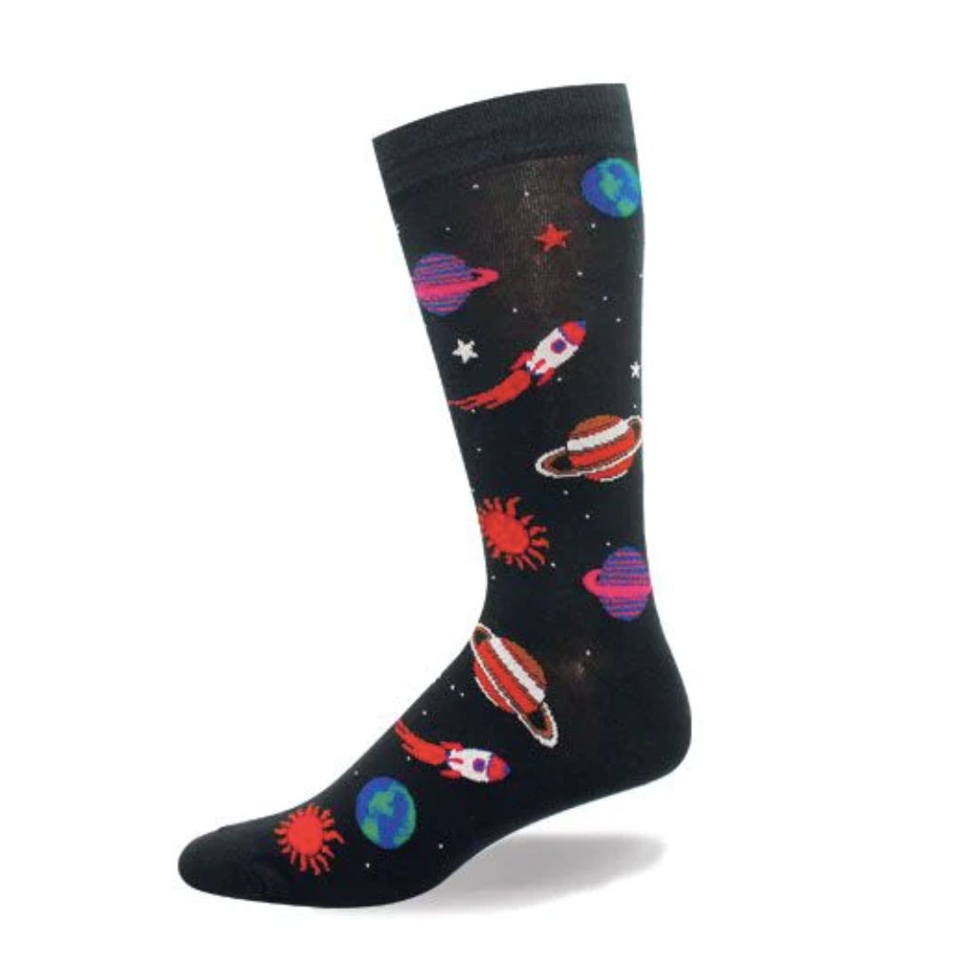 SPACE GALAXY COTTON NOVELTY SOCKS FUNNY CRAZY SIZE 8-13