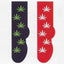 Cannabis Weed Pot Socks Black & Red