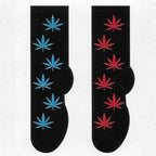 Cannabis Weed Pot Socks Black blue/red