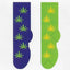 Cannabis Weed Pot Socks Blue/Green