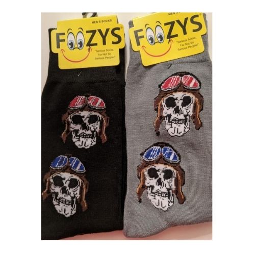 Aviator Skulls Men's Socks Hover Image