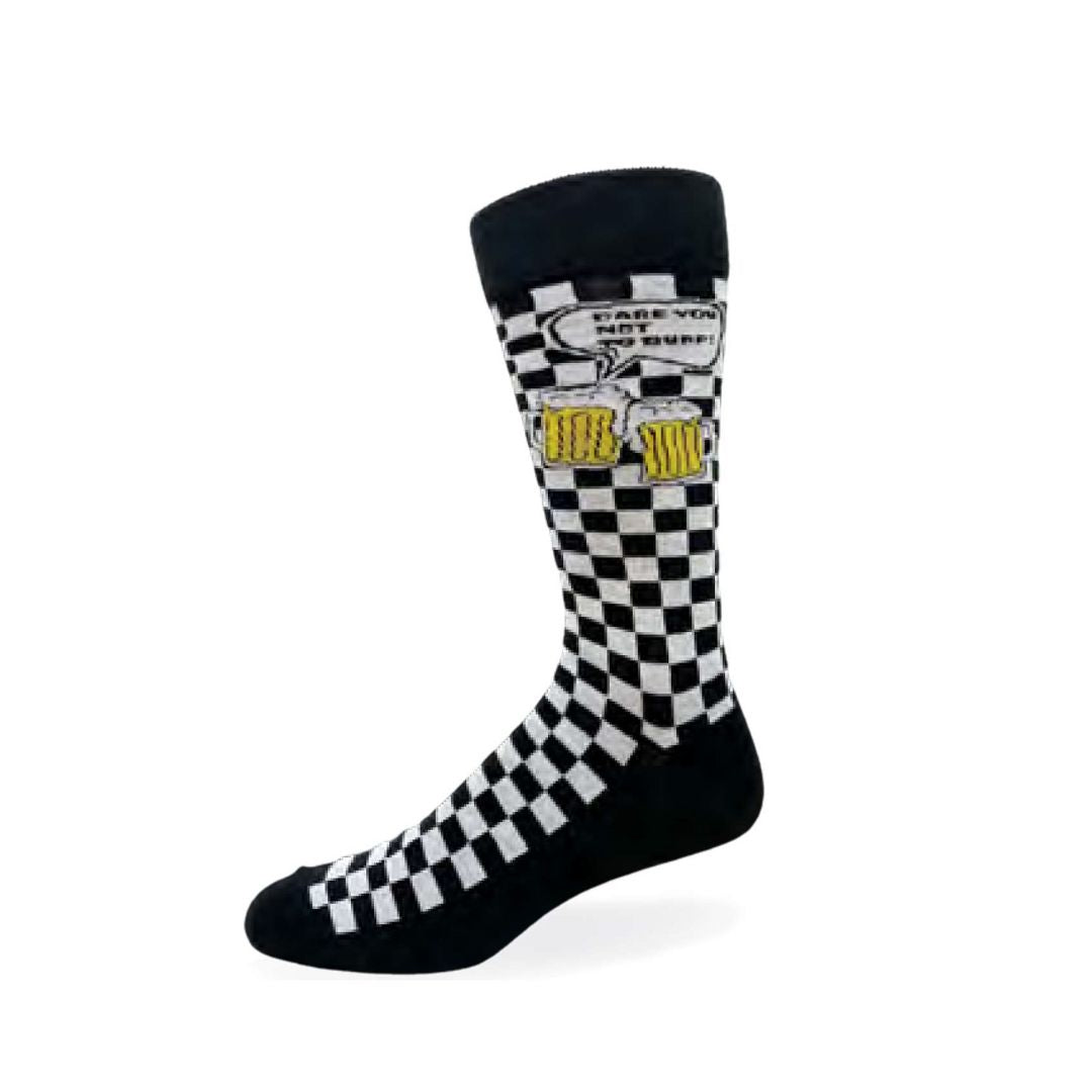 Dare You Not To Burp - Men Socks by Crazy Toes - Cotton Novelty Socks for Men
