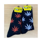 Cannabis Weed Pot Socks Black blue/red