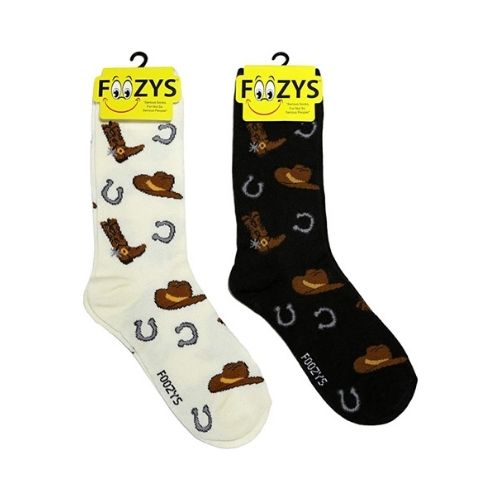 Cowboy Hats, Boots & Horseshoes Socks