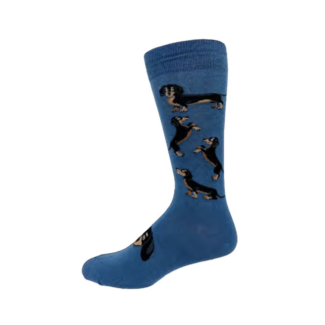 Dachshund Socks - Men Socks by Crazy Toes - Cotton Novelty Socks for Men -