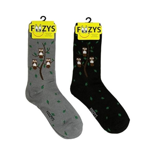 Owl Family Tree Socks