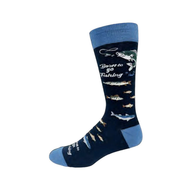Fishing Socks – Men´s Socks Crazy Toes, Sports Socks – Cotton Fun Novelty Socks, Shoe Size 8-13 Hover Image
