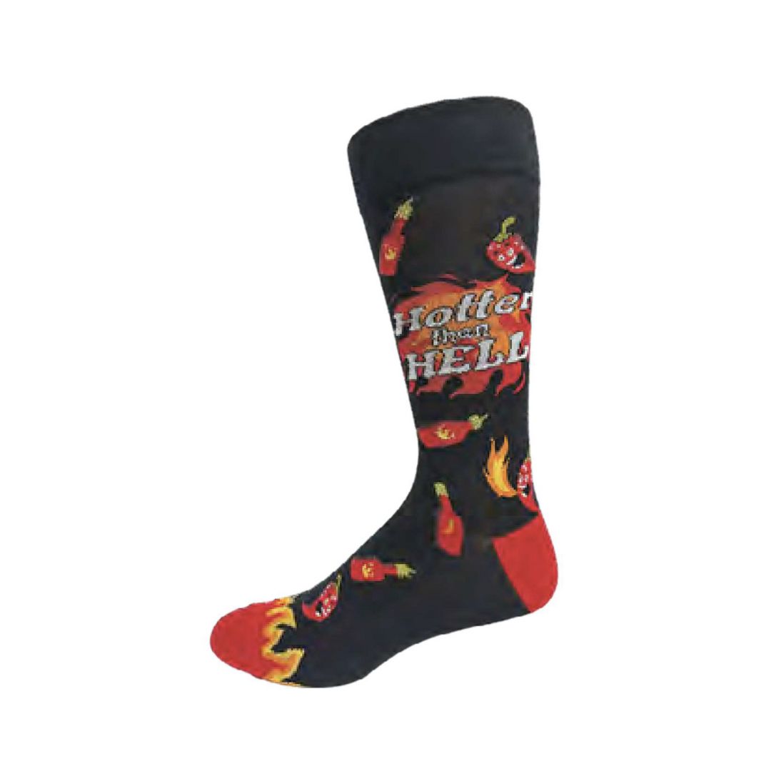Hotter Than Hell Socks - Men Socks by Crazy Toes - Cotton Novelty Socks for Men (Copy)
