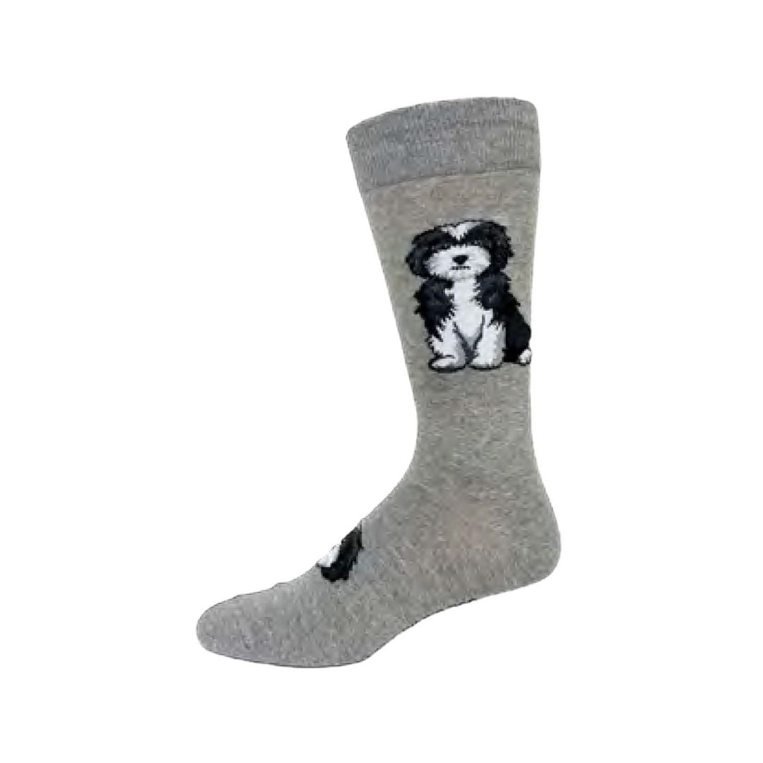 Portuguese Water Dog Socks - Men Socks by Crazy Toes - Cotton Novelty Socks for Men