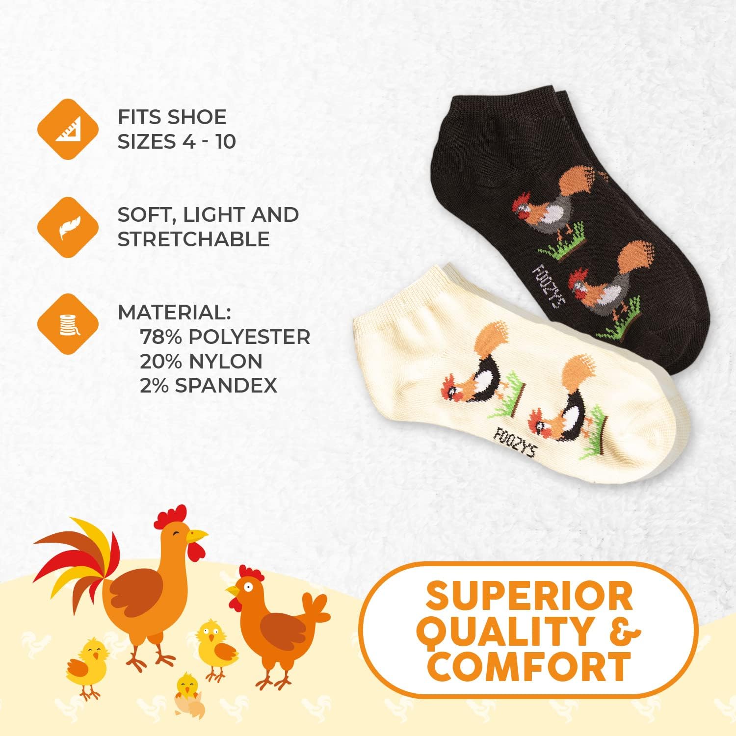Roosters Socks - Ankle Socks