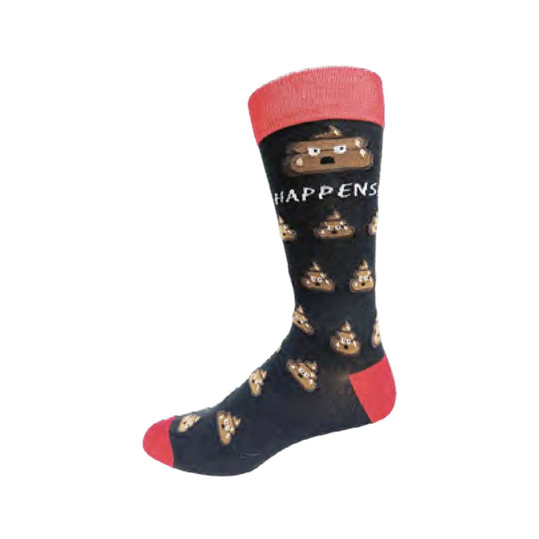 Shit Happens - Men Socks by Crazy Toes - Cotton Novelty Socks for Men