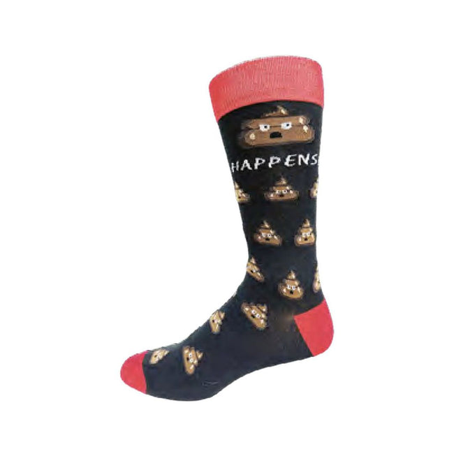 Shit Happens - Men Socks by Crazy Toes - Cotton Novelty Socks for Men Hover Image