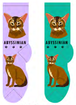 Abyssinian Feline Collection Socks