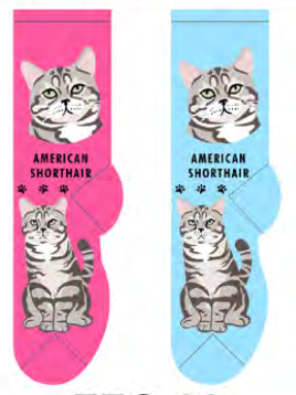 American Shorthair Feline Collection Socks