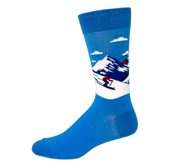 Skiing 01 Socks Blue